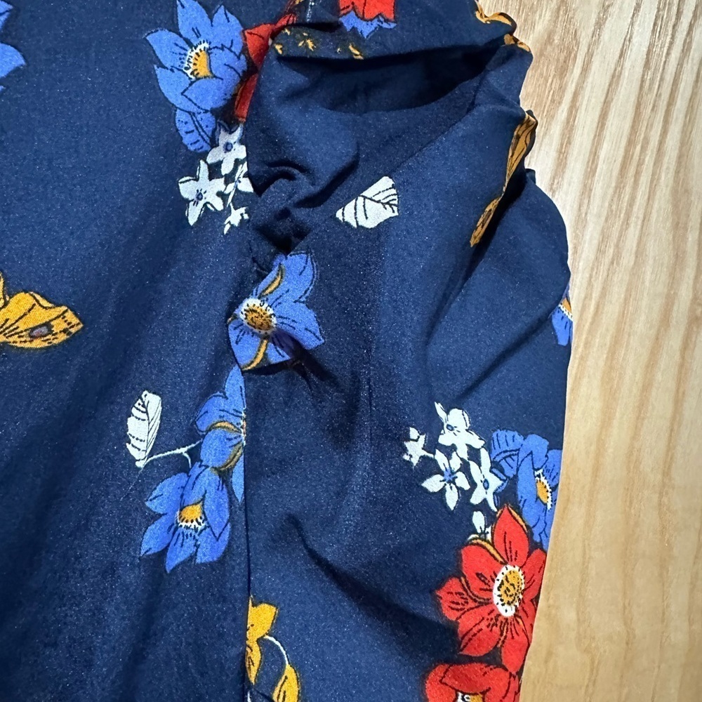 - Butterfly floral mixed print navy multicoloured dress size 14 new newlook - Picture 5 of 11